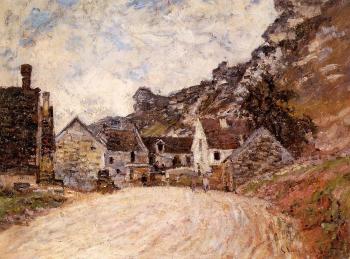 Claude Oscar Monet : The Hamlet of Chantemesie at the Foot of the Rock